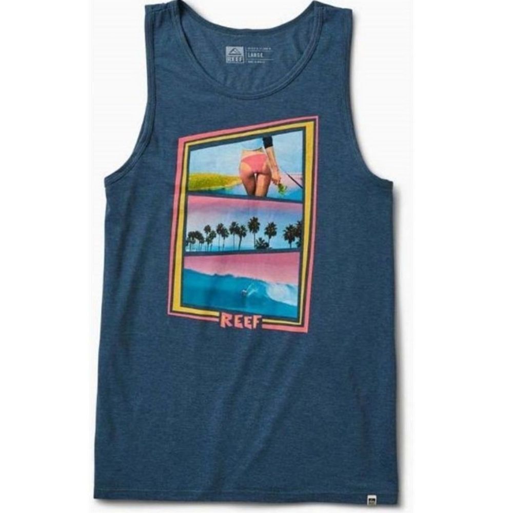 Reef Culture Graphic Tank Top Sz Med